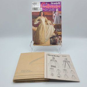 Simplicity 4092 Pattern Renaissance Historical Costume Gown Dress 6-12 UNCUT